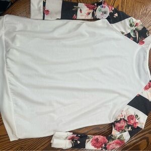 Floral Sleeve Women's Top
